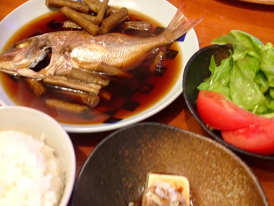 稚鯛の煮付けで晩ご飯|えりさん