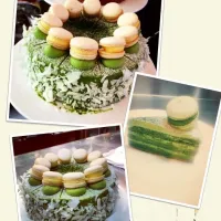 Snapdishの料理写真:Green tea ganache cake|Solbi Choiさん