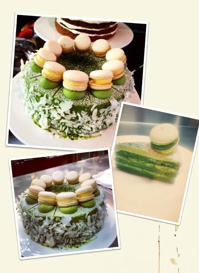 Snapdishの料理写真:Green tea ganache cake|Solbi Choiさん