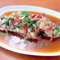 Fried Barramundi with Tauco Paste|sondorofmrさん