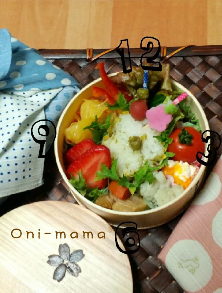 ドクターにしやま由美さんの「時計まわりに食べなさい」まねっこ弁当♡|ONI*MAMA*さん