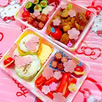 Snapdishの料理写真:桜サクお花見弁当♡|Saya Horikawaさん