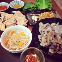 Snapdishの料理写真:韓国料理🇰🇷サムギョプサルetc♪|paruccoさん