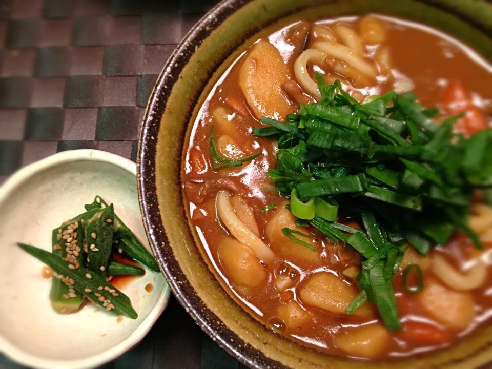 オクラの胡麻和え❥カレーうどん|Bism❥さん