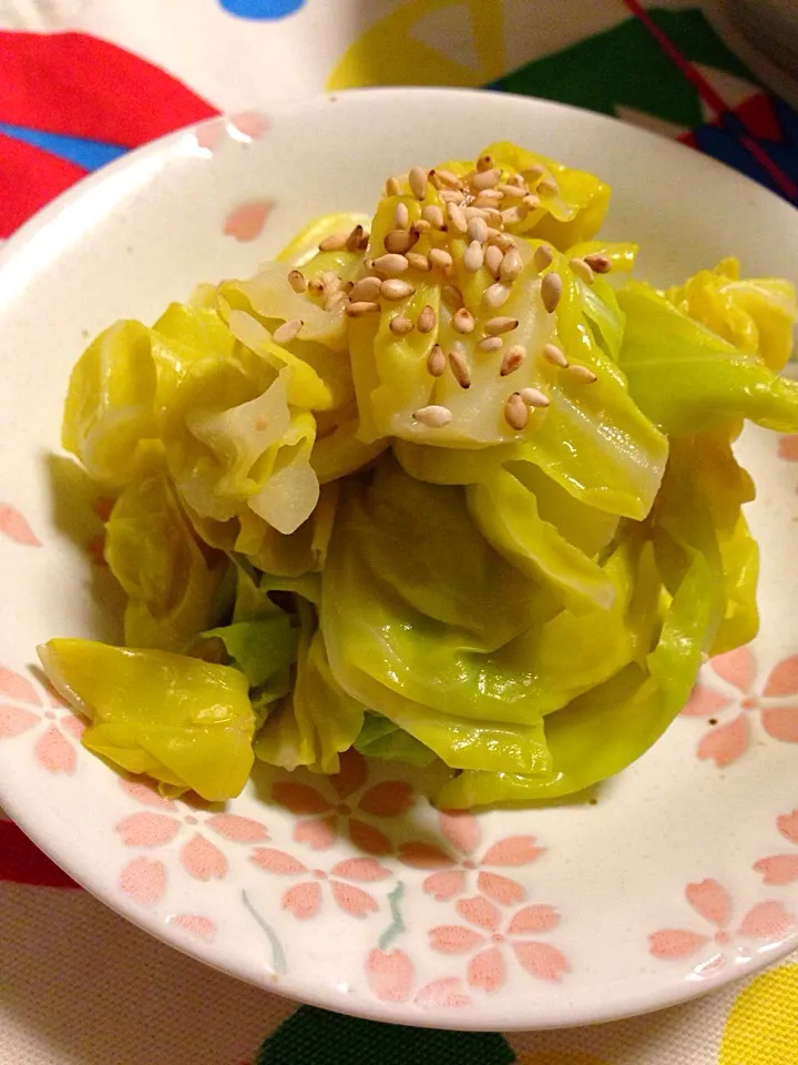 New cabbage with miso and ginger :)|mさん