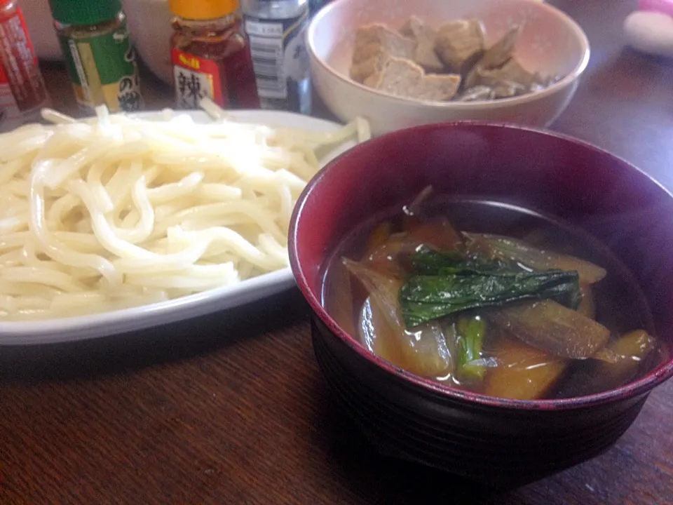 昼ごはん  茄子汁うどん|ぽんたさん