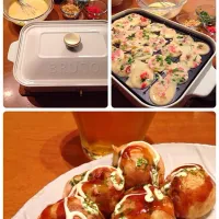 Snapdishの料理写真:ニューたこ焼き器でたこ焼き☆|Yuko&Rumさん