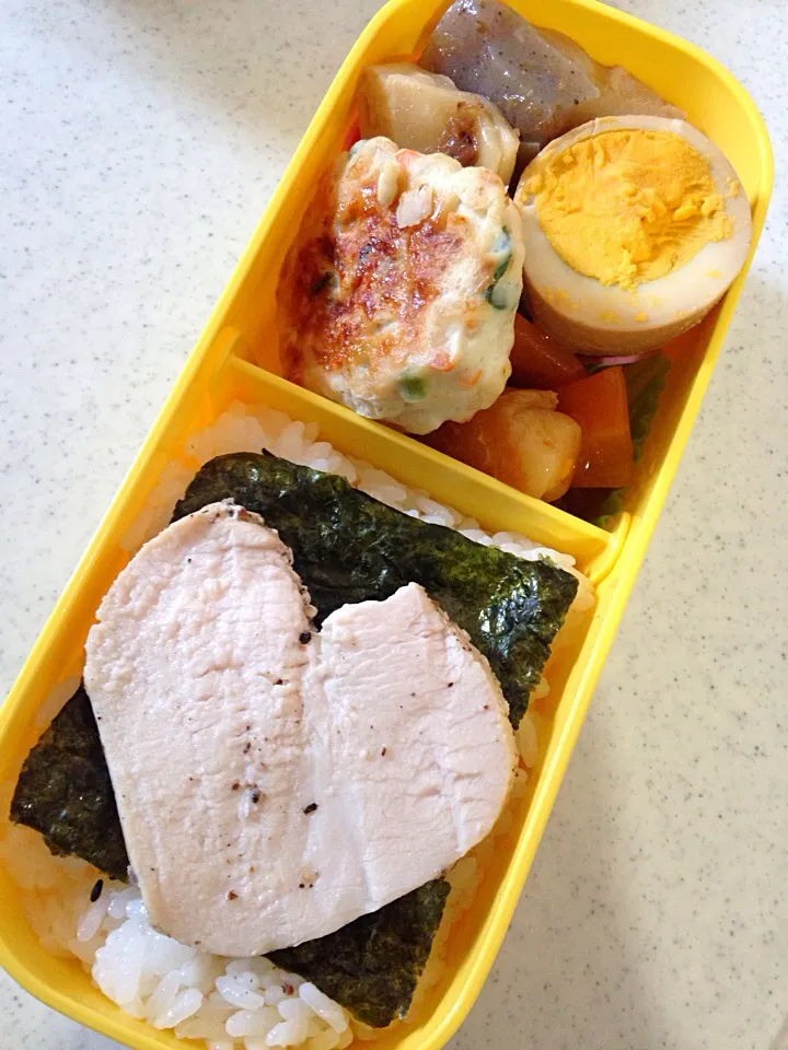 たまたま切ったら♡のトリハム弁当|mymamaさん