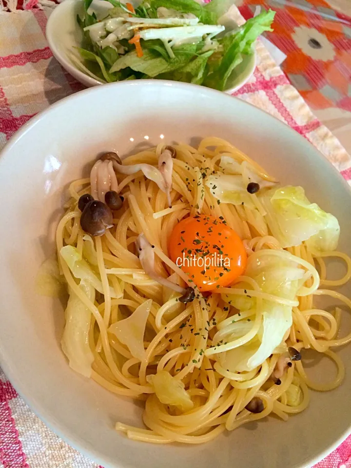 Egg and cabbage, Easter pasta|chitopilitaさん