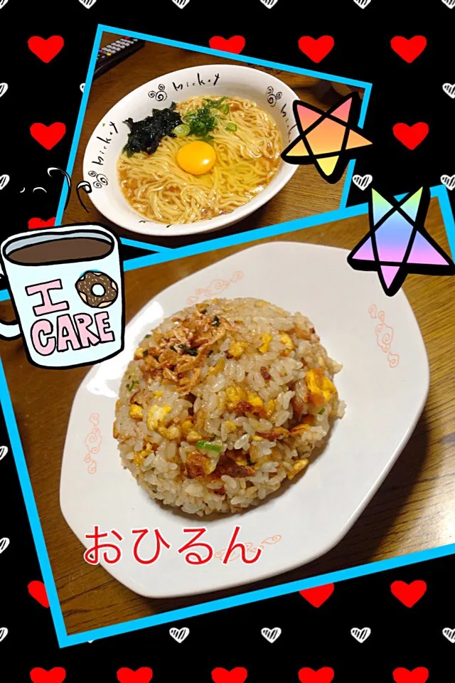 Snapdishの料理写真:おひるんの🍳和風な簡単チャーハン(＾ｰ^)ノ⭐️|おひるごはんさん