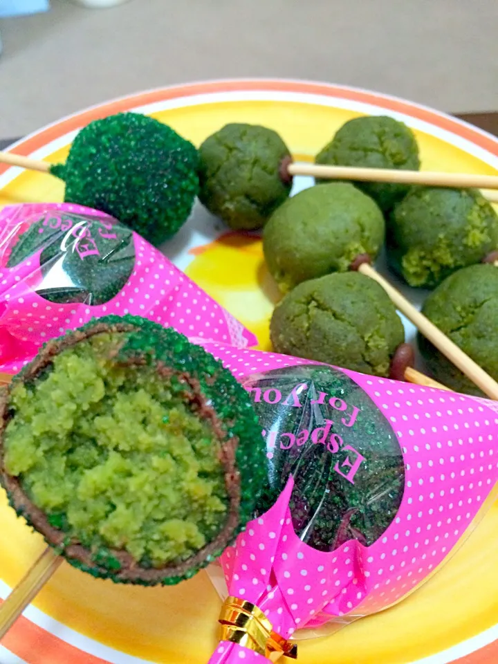 Macha Cake Pops (from leftover cake|Yuki Mitsuishiさん