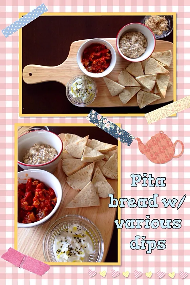 Pita Bread with Various Dip|YvoMiwaさん