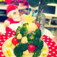 Snapdishの料理写真:クリスマスツリーサラダ|chiemi148さん