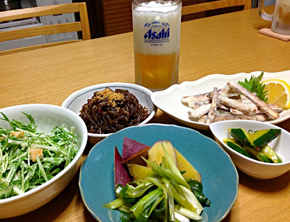 Snapdishの料理写真:ＳＤ仲間のおかげ晩御飯🍺🍺🍺|川上千尋さん