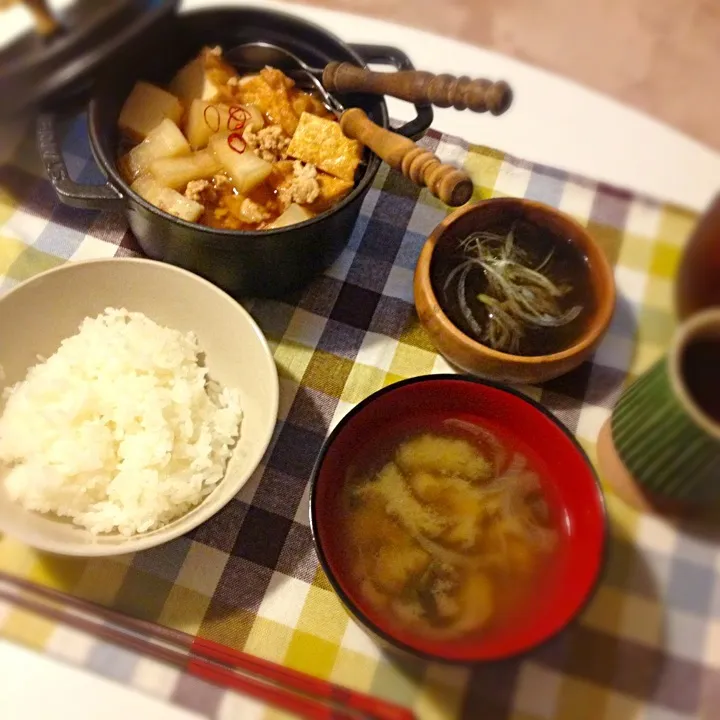 厚揚げと大根の鶏そぼろ煮|田口美礼さん