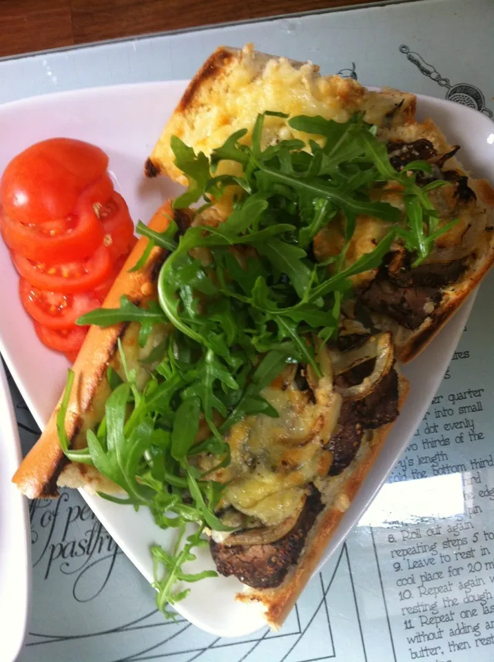 Steak, fried onion and cheese baguette|Emma Proe Was Duncalfさん