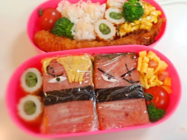 Snapdishの料理写真:長女の遠足弁当 サンジ&ゾロ|yukoさん