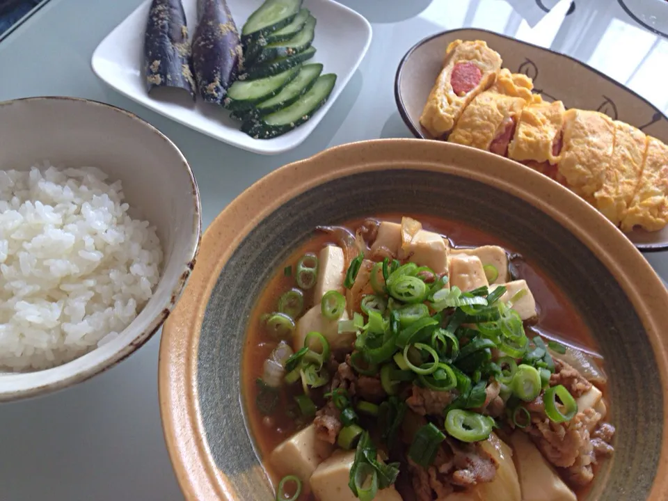 肉豆腐*たらこ玉子焼き*お手製ぬか漬け|やまださん