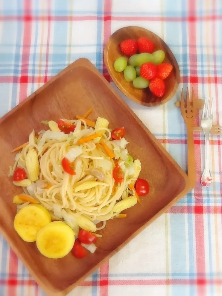 バター風味野菜たっぷりスパゲティ|さとう かおりさん