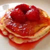 手作りイチゴジャム🍓🍓のパンケーキ😋💭