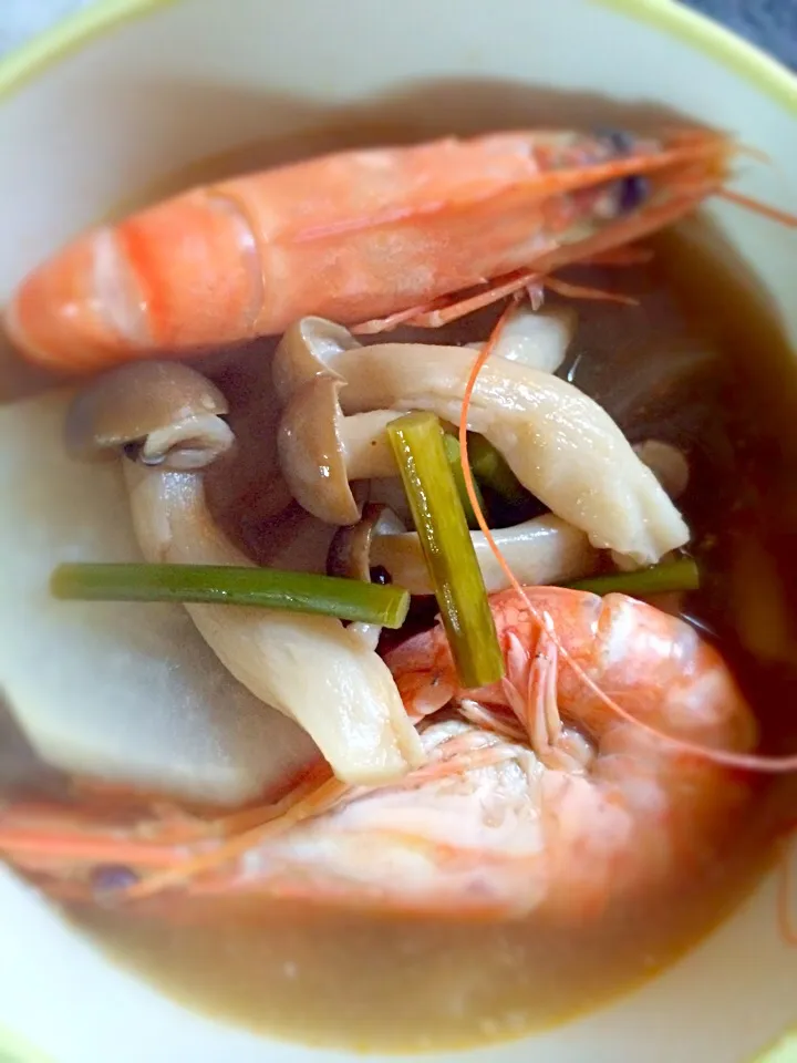 Tamarind shrimp soup n vegetables(sinigang na hipon)..|sharmellさん