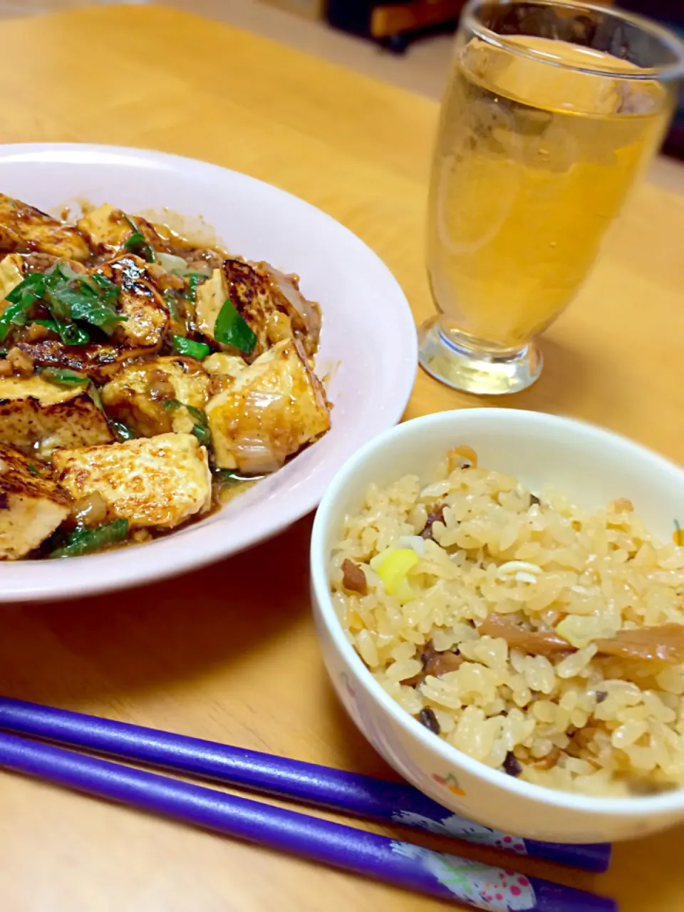 肉豆腐と炊き込みご飯|もちたまごさん