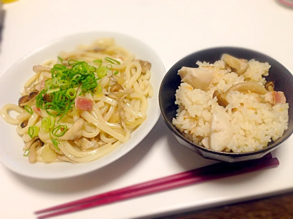 Snapdishの料理写真:キノコの和風焼うどん|みほちん ◡̈⃝さん