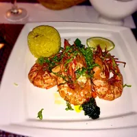 Snapdishの料理写真:Grilled tiger prawn with rice|Angel Waiさん