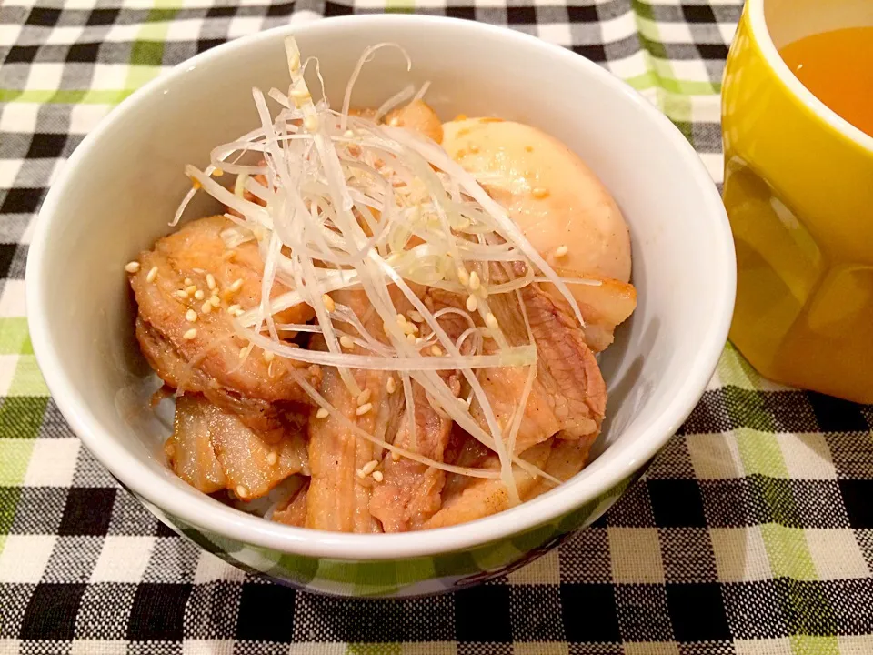 焼豚丼 煮玉子のせ|naoさん