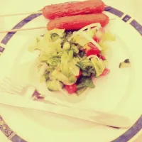 Hotdog+ salad 😀|Heli Ihieさん