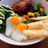 Snapdishの料理写真:カラフルロコモコ|まりこさん