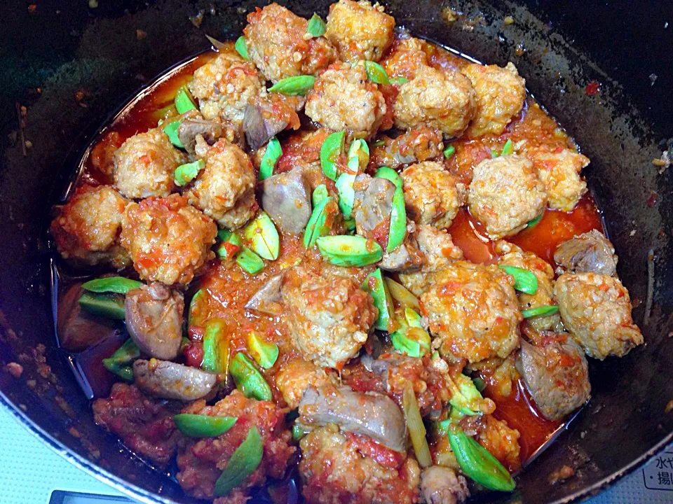 Balado bakso Ayam Pete|yeni kartikasariさん