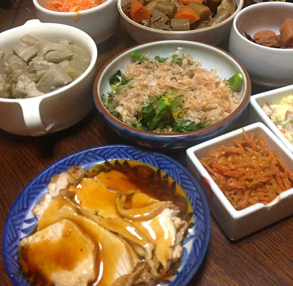 晩ごはん 鶏ロース煮|ぽんたさん