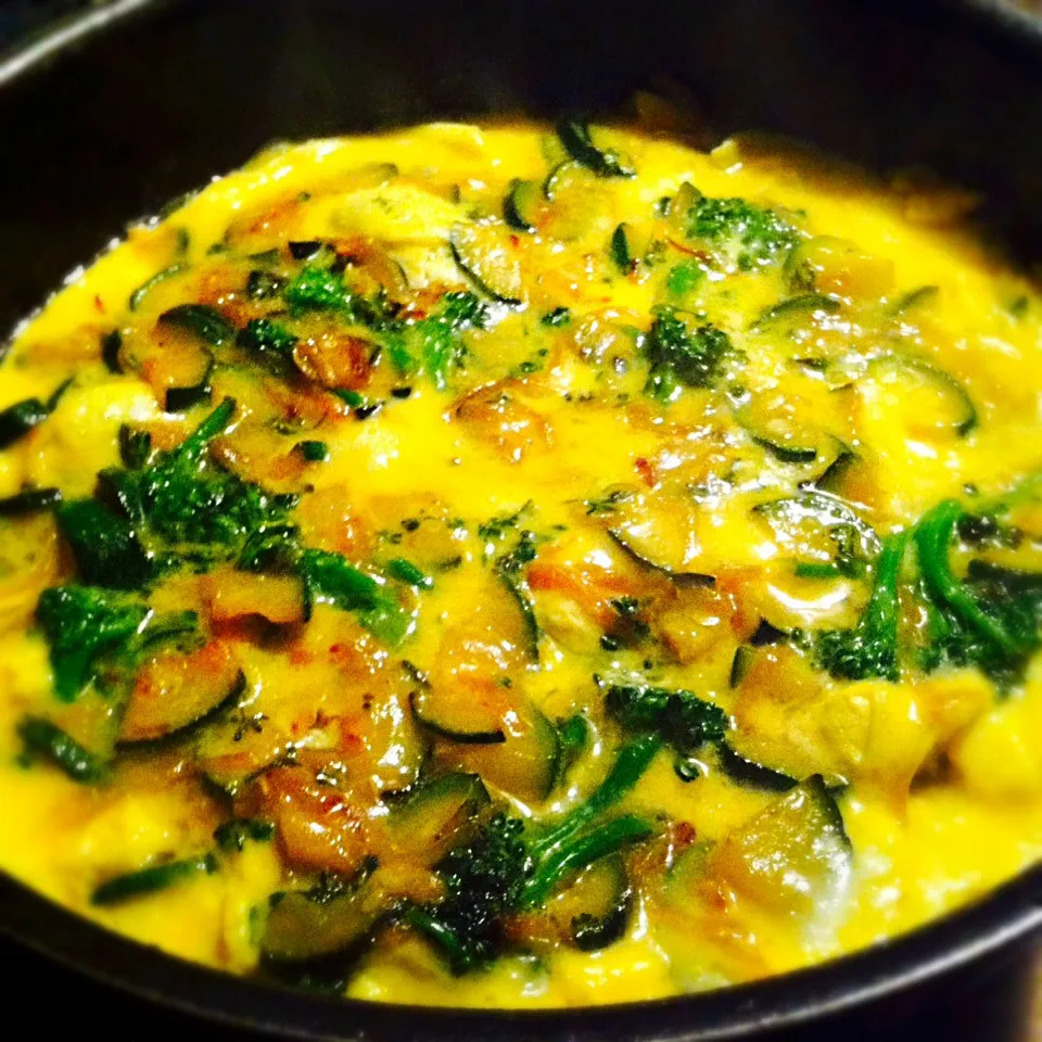 Broccoli onion zucchini omelette|Stefan Labuschagneさん