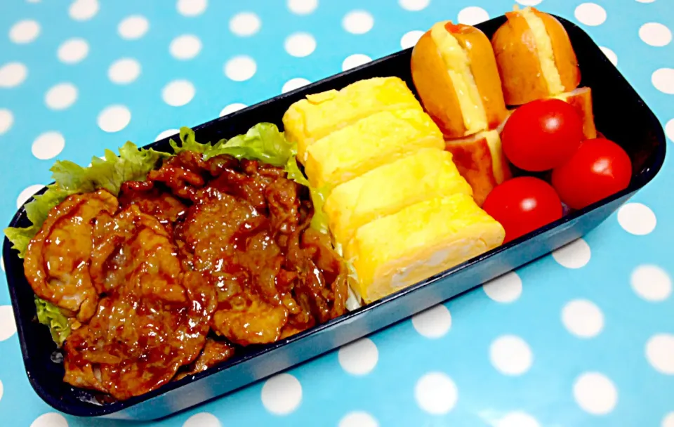 Pork Teriyaki, Egg Omelet & Cheese dog O Bento|Liezlさん