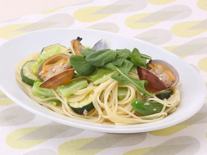 あさりとたっぷり野菜のパスタ|いいだし、いい鰹節。ヤマキさん