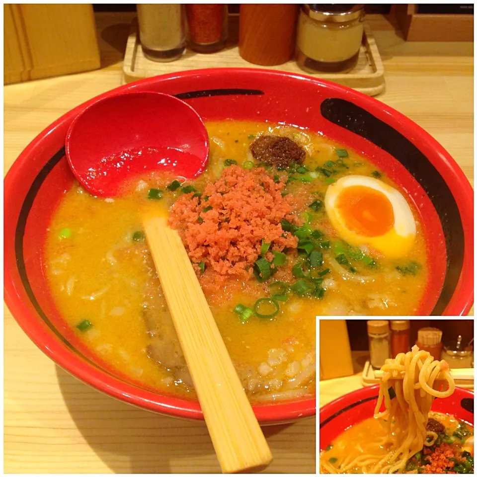 Snapdishの料理写真:えびしお そのまましお太麺@一幻(新宿)|塩豚骨さん