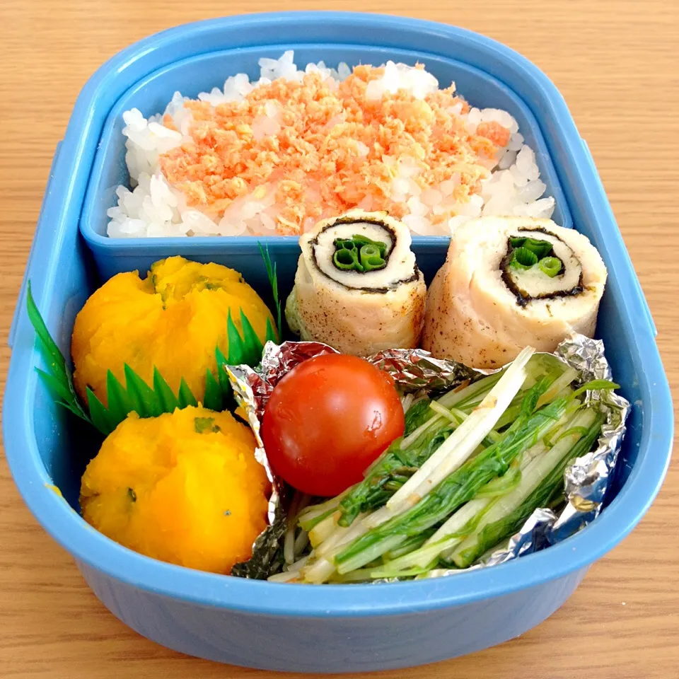 ササミの海苔ネギロール弁当|たきゃたさん