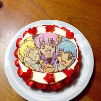 Snapdishの料理写真:娘3歳誕生日ケーキ|Junさん