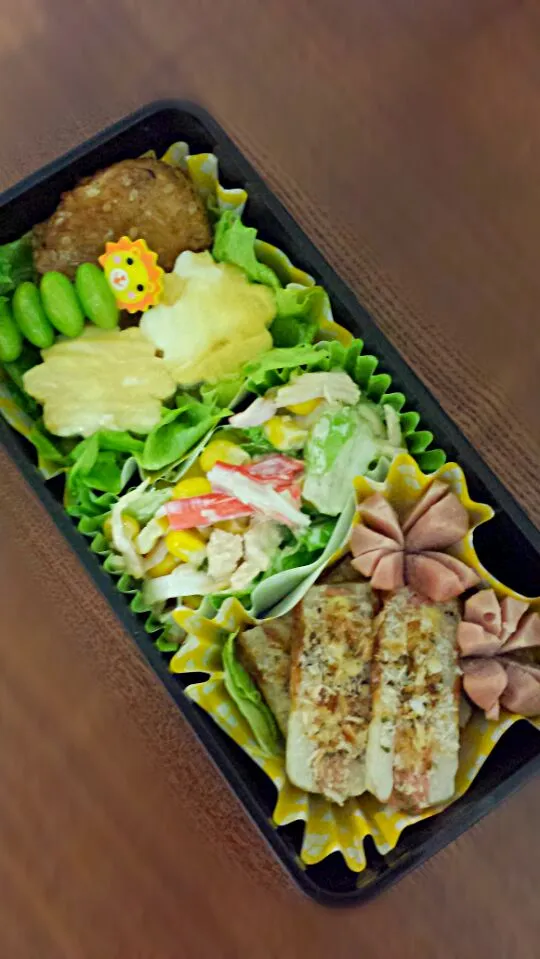 旦那のお弁当☆お花卵☆|まいさん