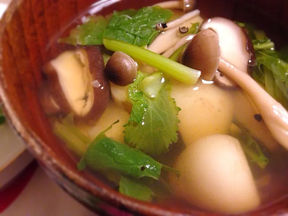 turnip and mushroom soup|mさん