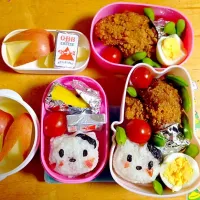 Snapdishの料理写真:キティちゃんのちびっ子ツツジ花見遠足弁当(^^)|こここのさん