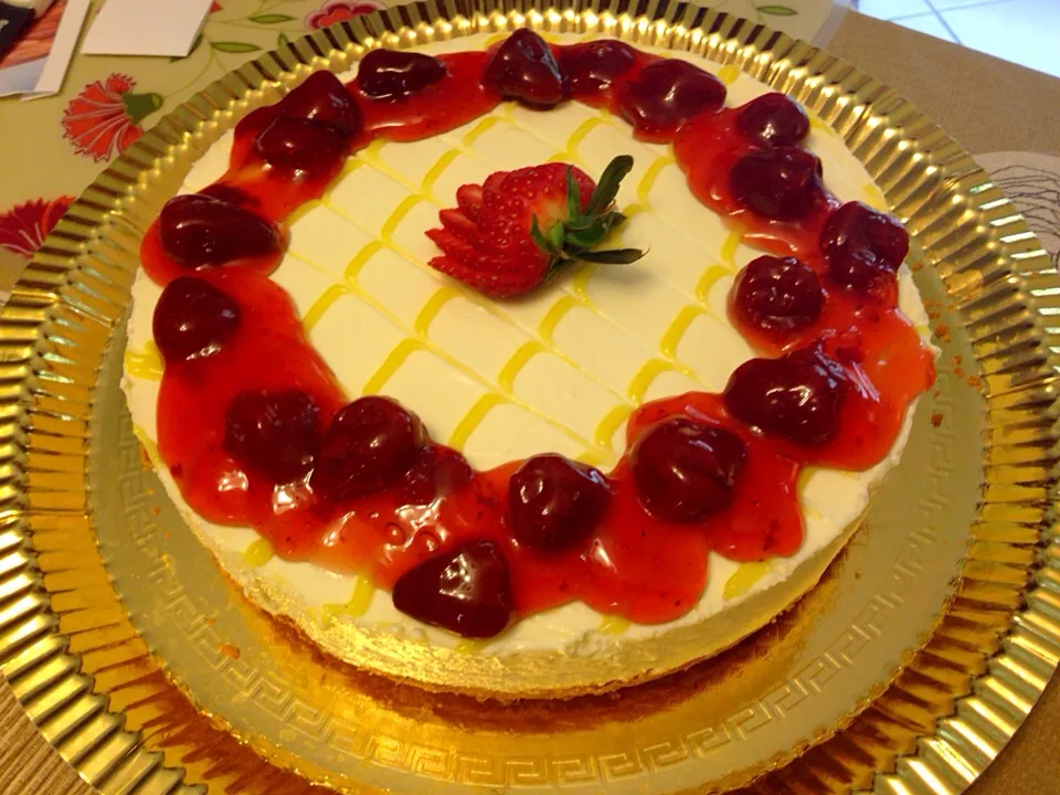 Lemon strawberry cheese cake|YMさん