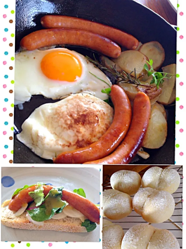 Sunny side up and Over easy Breakfast is ready🍀🍀|Yuriさん