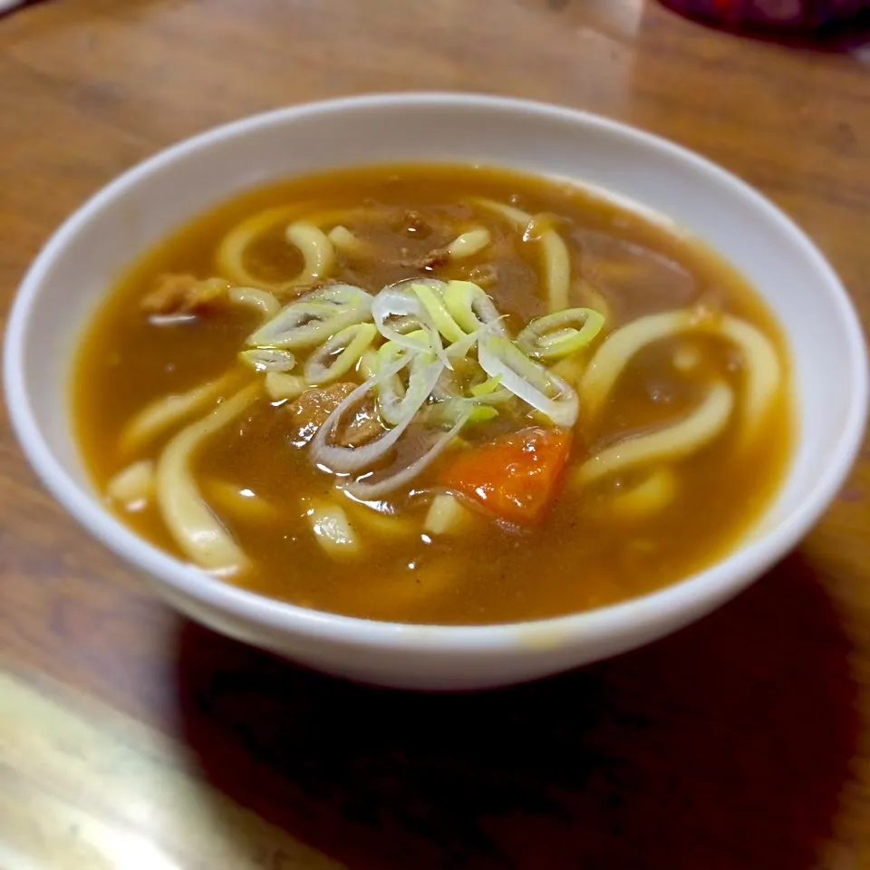 昨日のカレーでカレーうどん♫|まさこさん