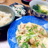 THE!!和食♪ 
穴子の卵とじ定食♡|やぶゆりこさん