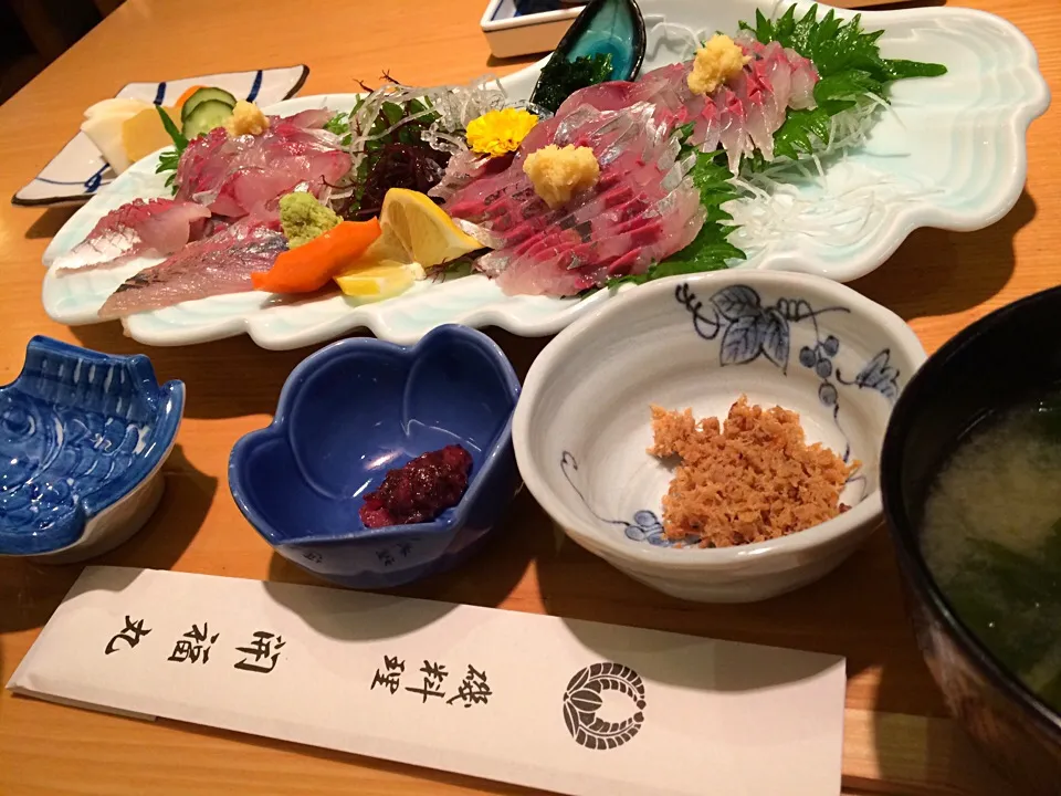 鯵刺身定食メチャ美味い！|wildcat山猫さん