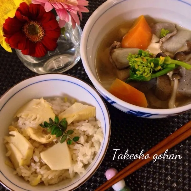 湯がいた筍を鰹出汁で。圧力鍋で炊いて、もちもち感アップ(*´∀｀)|あきさん