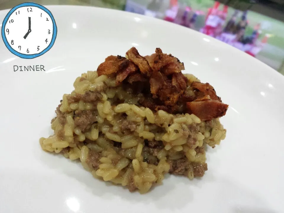 bacon mushroom risotto|Yvonne C.さん