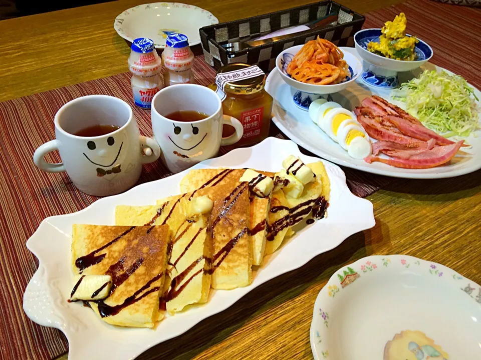 ホットケーキの朝食o(*''▽''*)/☆ﾟ’|Keiko  Takadaさん